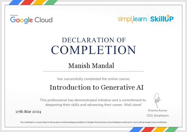 Generative AI Certificate